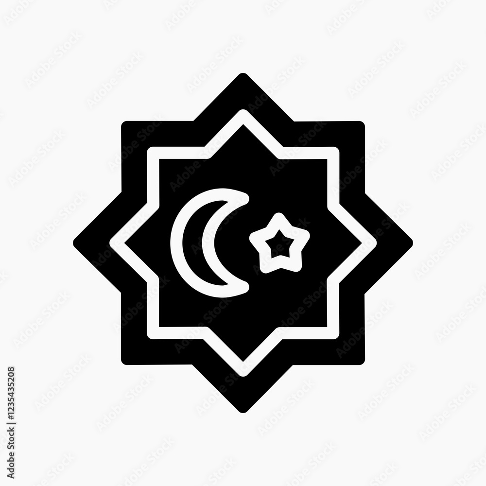 Design Illustration graphic of moon and star icon with glyph style. Suitable for UI, mobile design, web design, etc. Design Illustration graphic of moon and star icon with glyph style. Suitable for UI, mobile design, web design, etc.