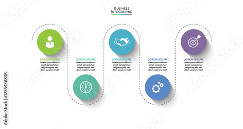 Business data visualization. timeline infographic icons designed for abstract background template milestone element modern diagram process technology digital marketing data presentation chart Vector