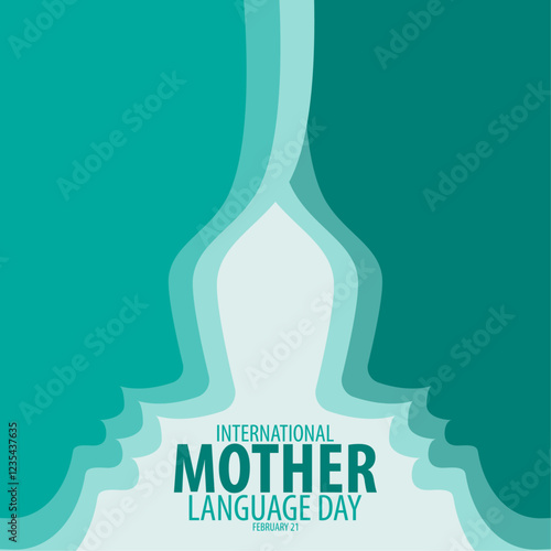 International mother language day. February 21. Poster or banner. Flat design vector illustration.