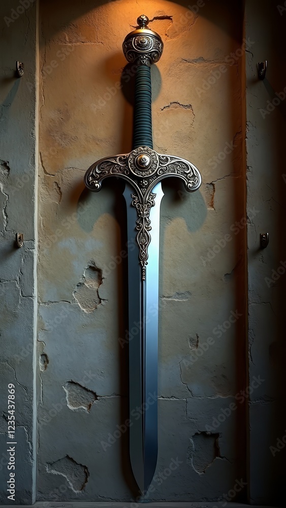 Excalibur, King Arthur's legendary sword, symbol of power and chivalry Excalibur, King Arthur's legendary sword, symbol of power and chivalry