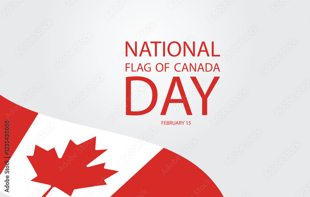 Obraz premium A vibrant illustration of the National Flag of Canada