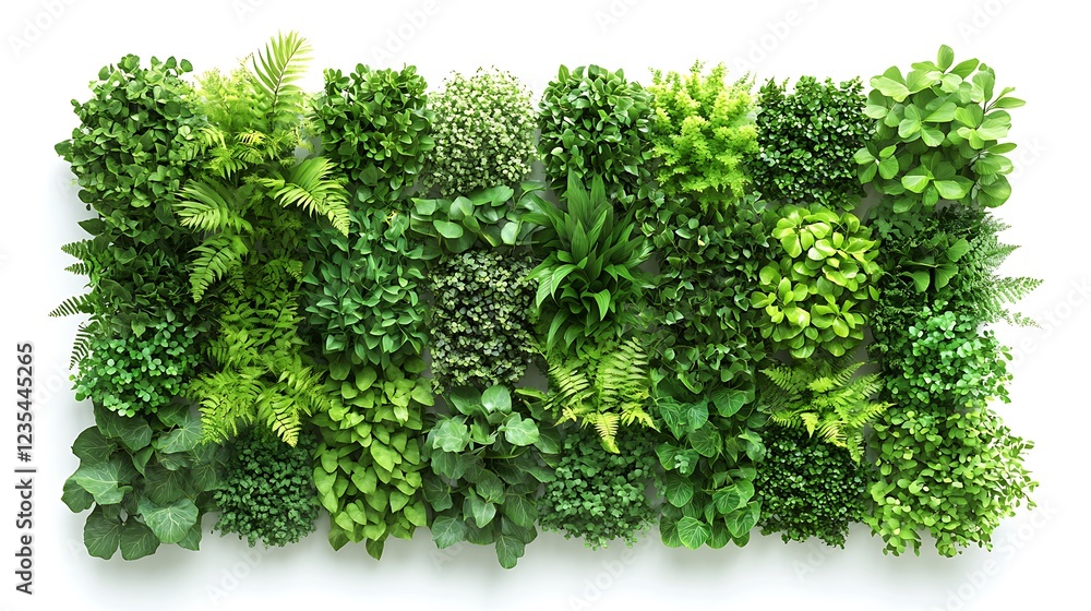 Obraz premium Creating lush green wall art indoor space nature design home decor aesthetic