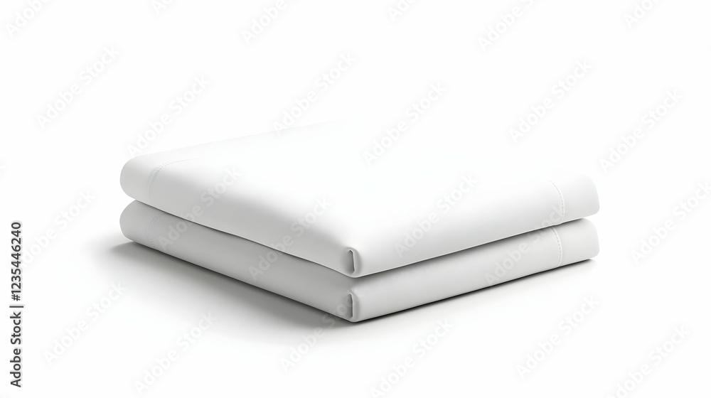 3D Render of Folded White Sheets, Clean Bedding Mockup 3D Render of Folded White Sheets, Clean Bedding Mockup