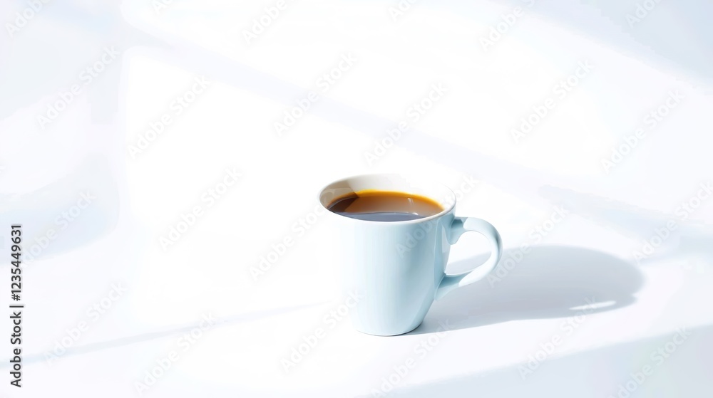 Capture the essence of warmth and simplicity with a clean, minimalist photograph of a steaming cup of coffee placed on a pure white background. Capture the essence of warmth and simplicity with a clean, minimalist photograph of a steaming cup of coffee placed on a pure white background.