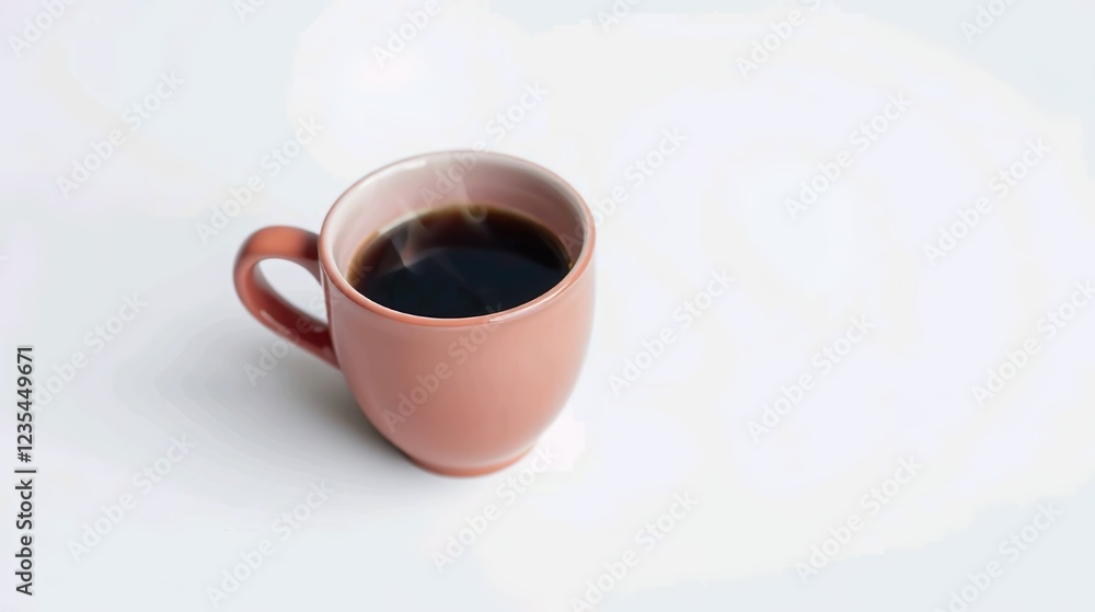 Capture the essence of warmth and simplicity with a clean, minimalist photograph of a steaming cup of coffee placed on a pure white background. Capture the essence of warmth and simplicity with a clean, minimalist photograph of a steaming cup of coffee placed on a pure white background.