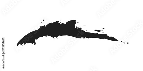 Black Brush Stroke isolated on white background. Toothbrush grind background. Vector brush stroke texture.