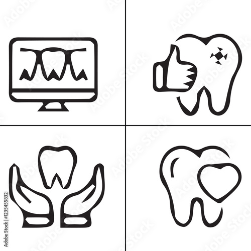 National Dentists Day, tooth, dentist, dental, teeth, care, healthy, dentistry, medicine, health, medical, hygiene vector design icon symbol set 