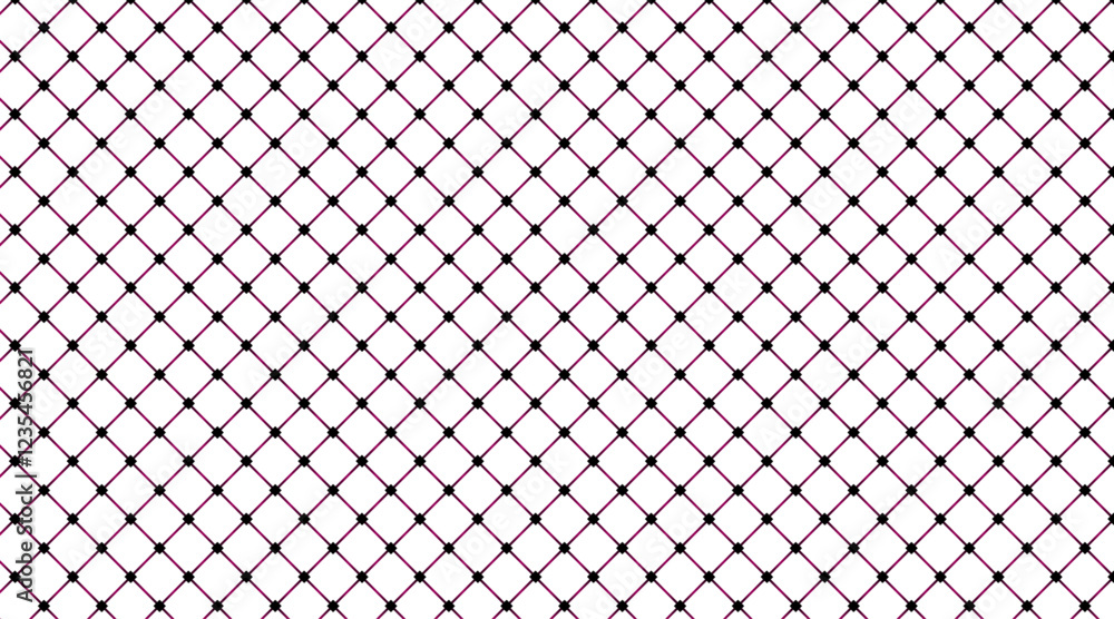 Fototapeta premium Square shape geometric pattern design with line | Pattern minimal background | Seamless pattern for texture, web, fabric, futuristic, presentation, banner, multi use with golden, black stroke color