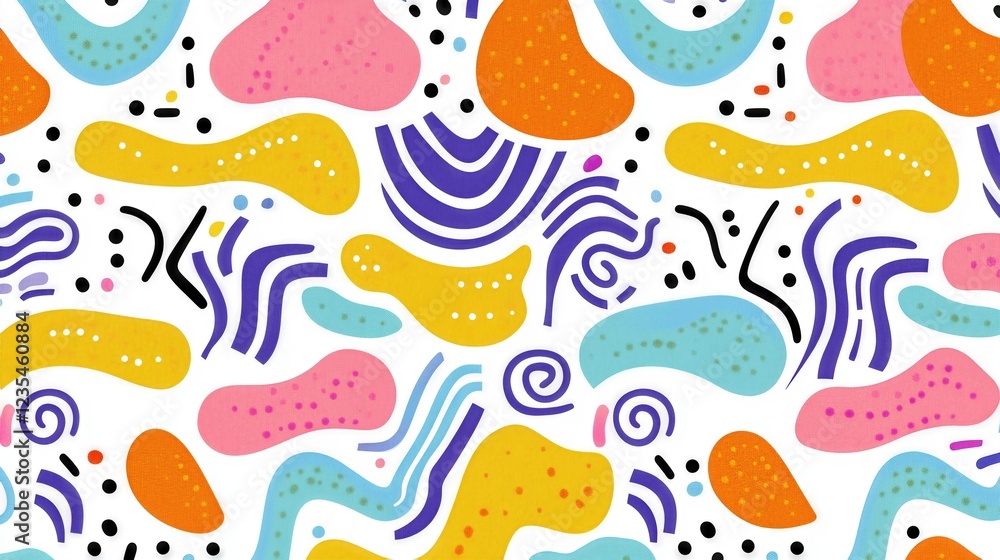 Abstract Playful Colorful Pattern Background Abstract Playful Colorful Pattern Background