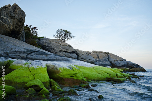Obraz na płótnie Between land and sea: unique coastal landscape in Hua Hin w salonie