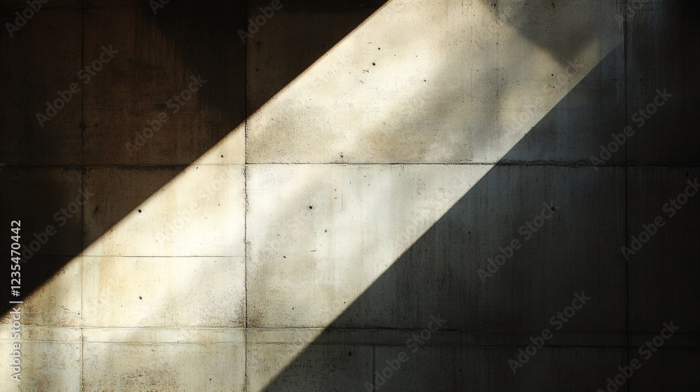 Abstract Concrete Wall with Diagonal Light and Shadow Abstract Concrete Wall with Diagonal Light and Shadow