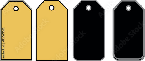 Illustration of a set of  tags for sale