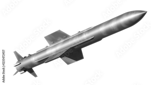Φωτογραφία Missile isolated. Cruise missile white background.