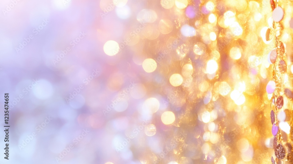 Obraz premium Abstract Golden Lights Festive Background Blurred Sparkle