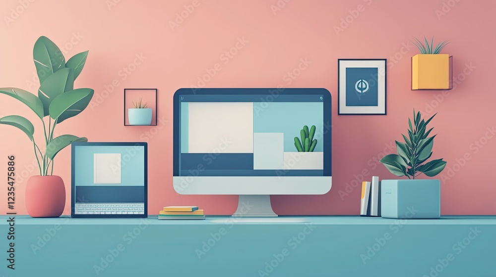 Elegant flat design with smooth color transitions, designed to accommodate branding, promotional content, or personalized text. Elegant flat design with smooth color transitions, designed to accommodate branding, promotional content, or personalized text.