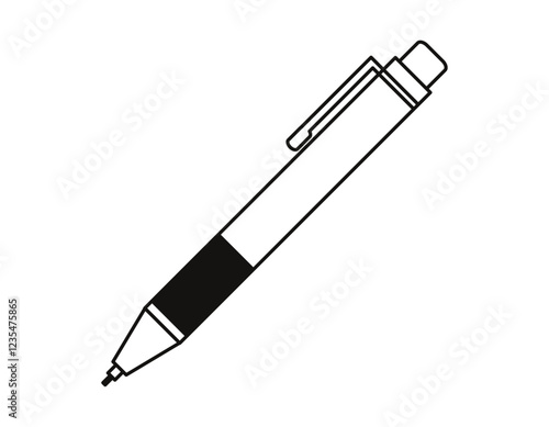 シンプルなシャープペンシルのイラスト　筆記用具