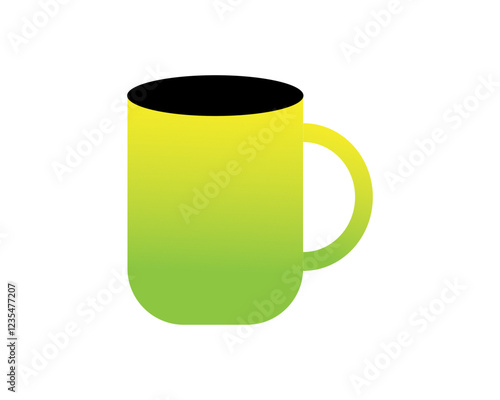 Blank blue cup isolated on white. Mockup for design