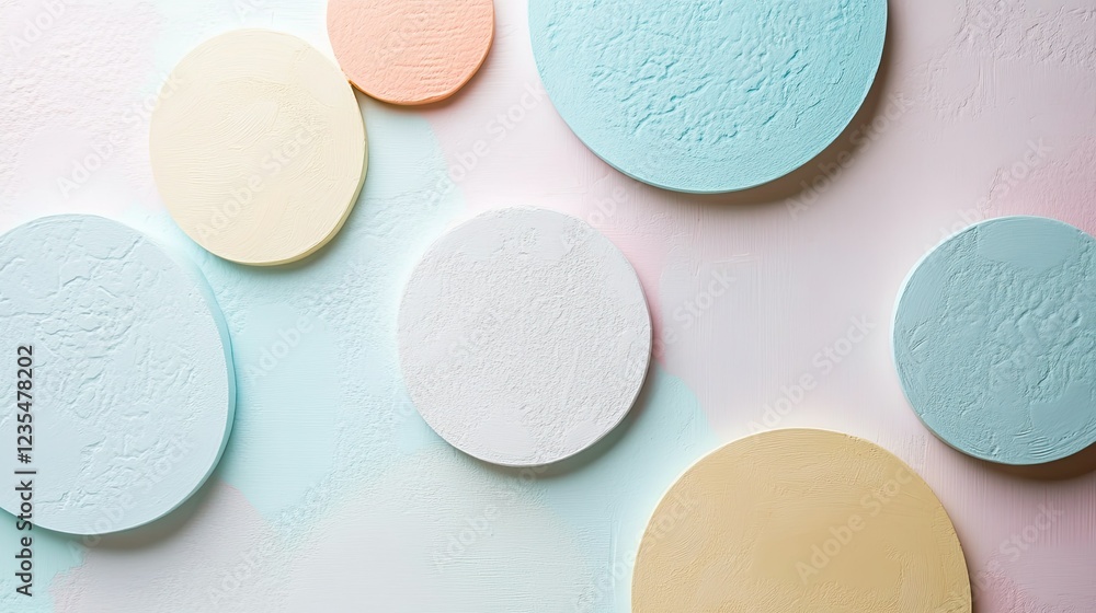 Gradient pastel backdrop with soft circular shapes, evoking a minimalist and contemporary vibe.