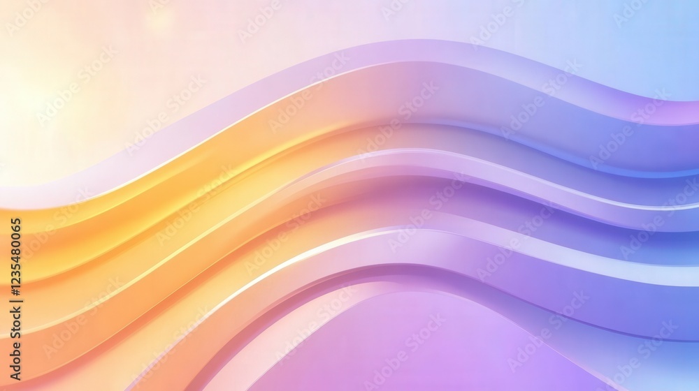 Fototapeta premium Abstract Pastel Waves Design Smooth Gradient Background
