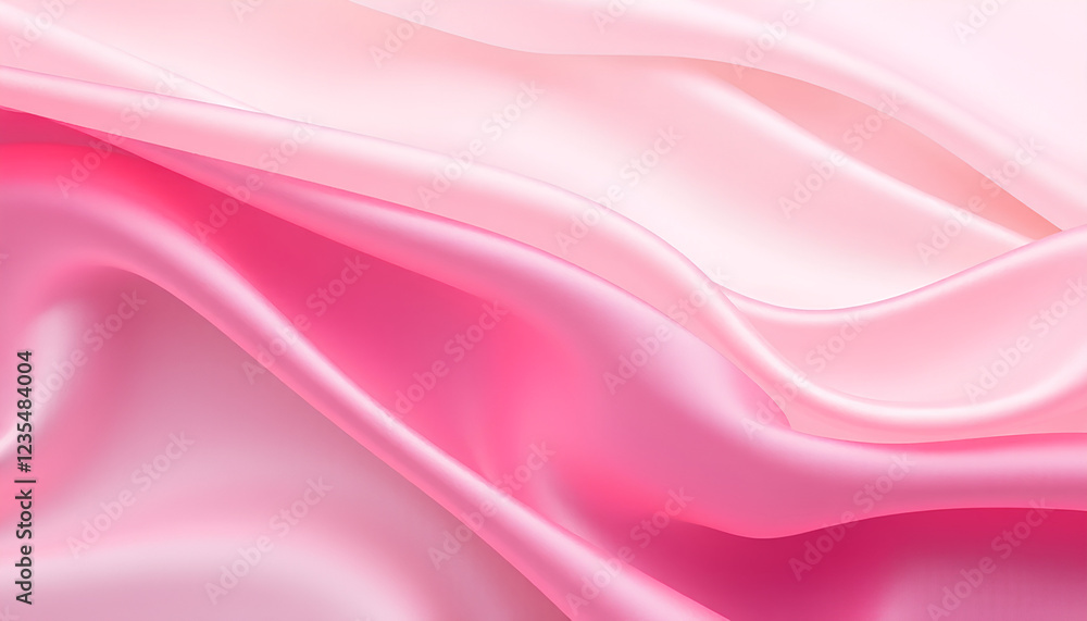 Fototapeta premium An abstract silk-fabric inspired background with elegant folds of soft, multicolored tones
