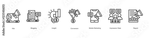 Personal Experience Icon Ads, Blogging, Insight, Conversion, Mobile Marketing, Impression Rate, Report