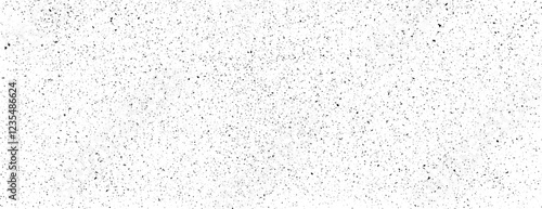 Texture gritty background. Black micro dust isolated on white background. Background with little noise black particles