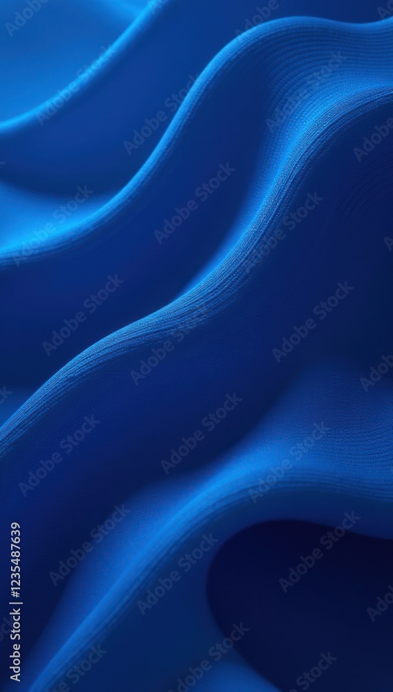 Obraz premium Blue corporate design wave. Digital abstract background with sleek technology motion.