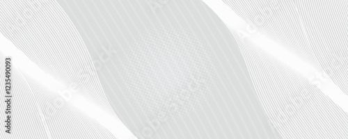 Premium background design with diagonal line pattern in grey colour. Vector white horizontal template for business banner, formal invitation backdrop, luxury voucher, prestigious gift certificate