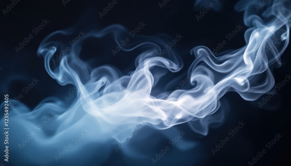 Abstract swirling smoke on dark background with ethereal patterns Abstract swirling smoke on dark background with ethereal patterns