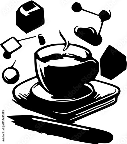 단순한 학교 공부 아이콘 일러스트