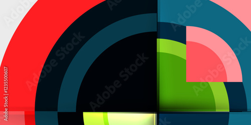 Target circle geometric abstract shapes. Vector Illustration For Wallpaper, Banner, Background, Card, Book Illustration, landing page