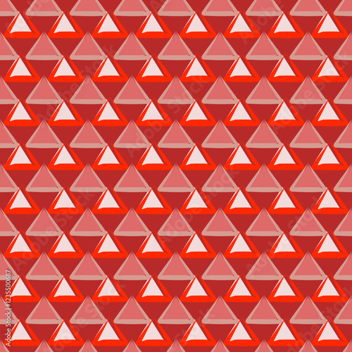 Bold Red Triangle Seamless Pattern
