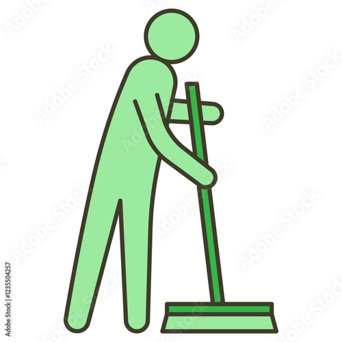 person mopping floor