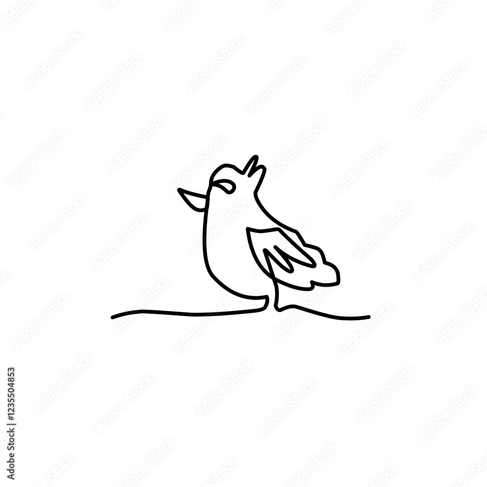 continuous line of birds