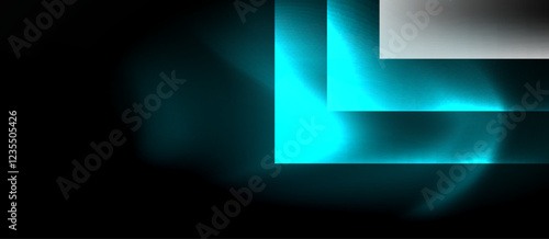 Dark neon colors with glass square shapes