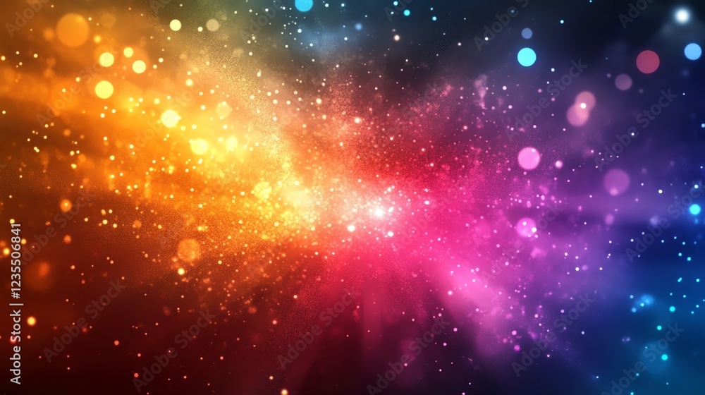 Vibrant Cosmic Explosion of Colors and Light With Swirling Shapes in a Dazzling Display of Radiance Vibrant Cosmic Explosion of Colors and Light With Swirling Shapes in a Dazzling Display of Radiance