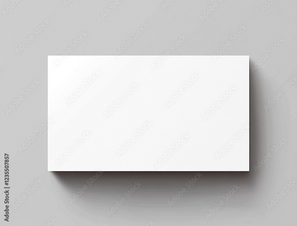 White Blank Gift Card Mockup with Subtle Shadow on Soft Gray Background Minimalist Design White Blank Gift Card Mockup with Subtle Shadow on Soft Gray Background Minimalist Design