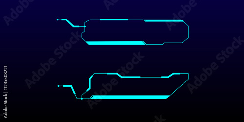 HUD futuristic information box concept modern. Bar infographic digital technology template. Vector illustration