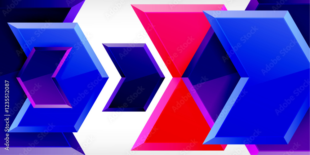 Vector 3d arrow techno design template Vector 3d arrow techno design template