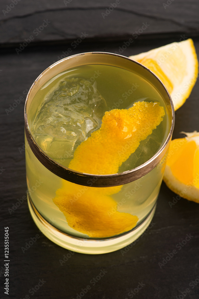 Boozy Clarified English Milk Punch with Ice and Lemon Boozy Clarified English Milk Punch with Ice and Lemon