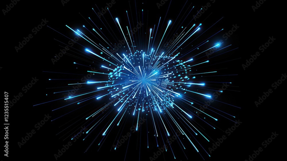 Abstract Blue Explosion Abstract Blue Explosion
