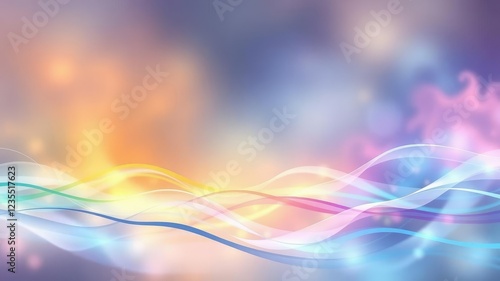Abstract image of colorful waves merging and blending together, representing the unity of spirit across the vibrational spectrum, vibrational, waves
