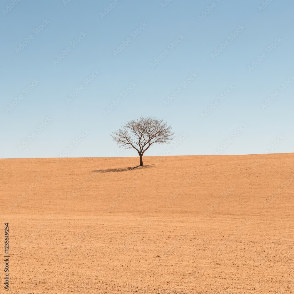 Fototapeta premium A tree without leaves in an endless.