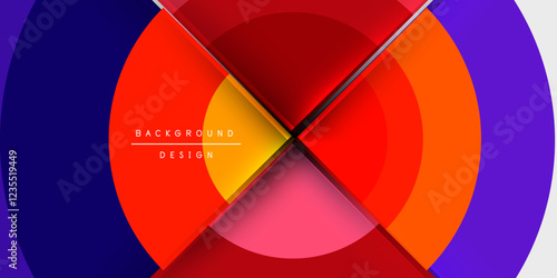 Techno circles and semi circles. Vector Illustration For Wallpaper, Banner, Background, Card, Book Illustration, landing page