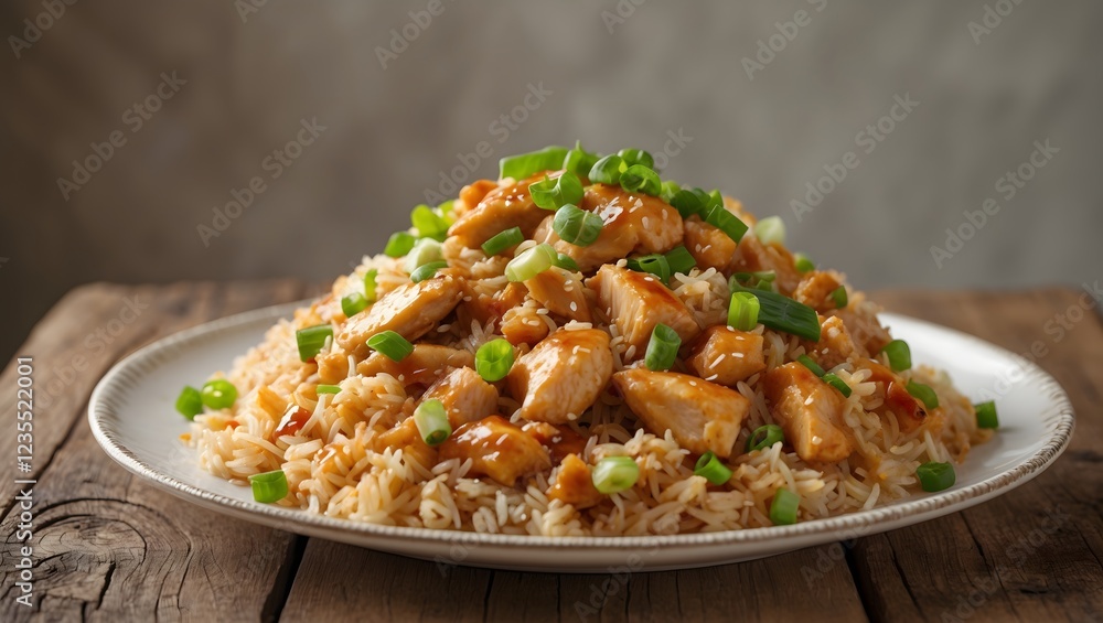Chicken mix fried rice Chicken mix fried rice