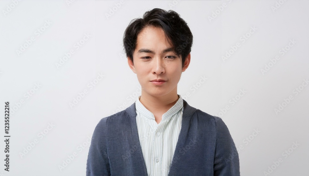 Generated image of Japanese people in a white background Generated image of Japanese people in a white background