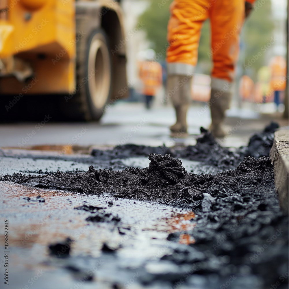 tire tracks on the construction road work tire tracks on the construction road work