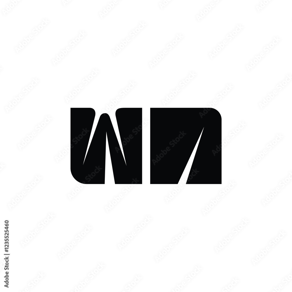 WA monogram logo design letter text name symbol monochrome logotype alphabet character simple logo WA monogram logo design letter text name symbol monochrome logotype alphabet character simple logo