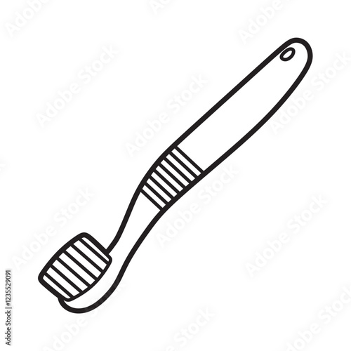 black and white toothbrush images with simple heads