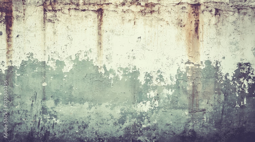 Fototapeta premium Grungy Textured Wall with Peeling Paint and Soft Color Variation